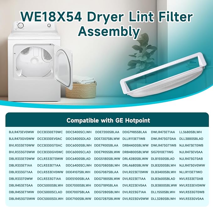 WE18X54 Dryer Lint Filter Replacement Compatible - Image 6
