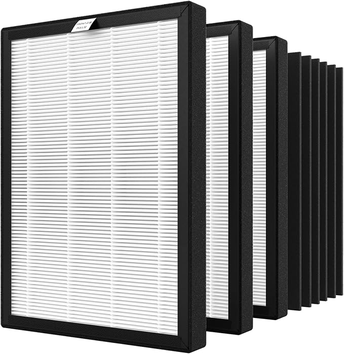 ProHEPA 9000 Replacement Filter Sets for VEVA ProHEPA 9000 Air Puri-fier, Including 3 Filters & 6 Carbon Filters