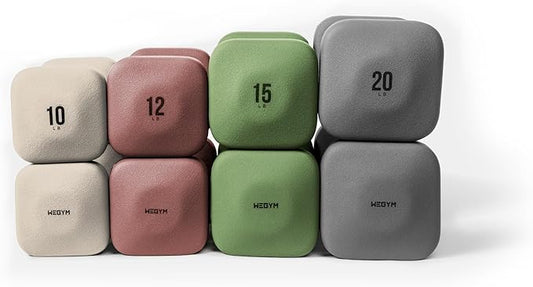 SafeGrip Dumbbells, Anti-Slip, Anti-Roll, Thick Handles, Free Weights, Square Dumbbells for Secure Workouts at Home, Weightlifting, and Personal Training-FlexoryFit