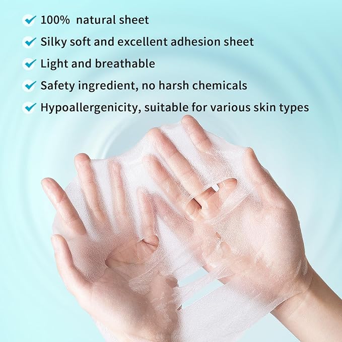 12 Pack Sheet Face Masks Skincare (Collagen, Hyaluronic acid, Snail, Retinol, Vitamin C, Niacinamide) Collagen Face Mask Hydrating Face Masks for Women Skin Care, Moisturizing, Brightening, Anti-Aging-FlexoryFit