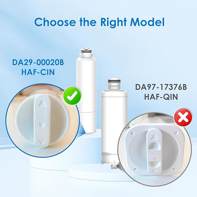 Waterspecialist DA29-00020B Replacement for Samsung Water Filter DA29-00020B, HAF-CIN/EXP, DA29-00020B-1, HDX FMS-2, RS25J500DSR, RF28HMEDBSR, RF263BEAESR, RF4287HARS, DA97-08006A-1, 4 Filters