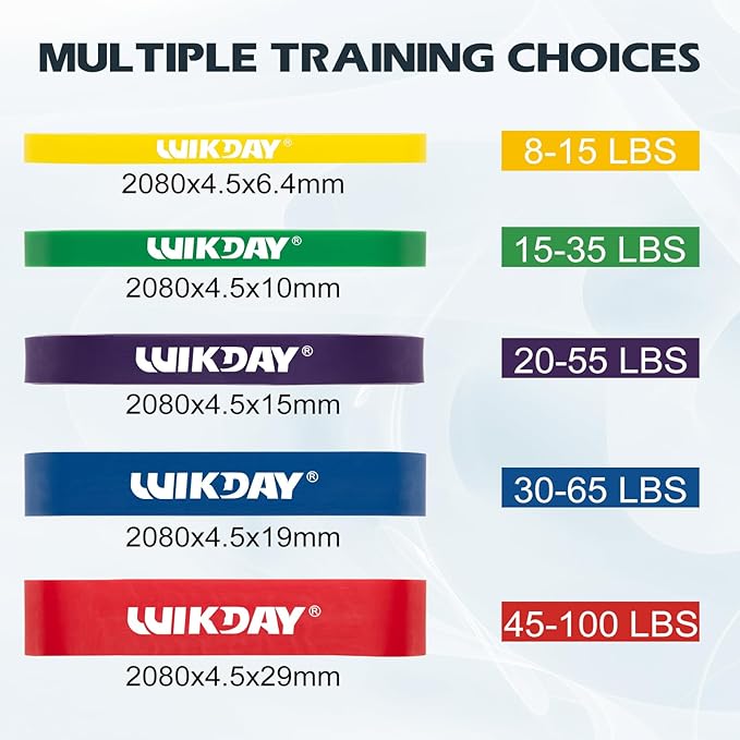 Resistance Bands for Working Out, Exercise Bands, Workout Bands, Pull Up Assistance Bands for Body Stretching Training Physical Therapy Muscle Training for Men & Women-FlexoryFit
