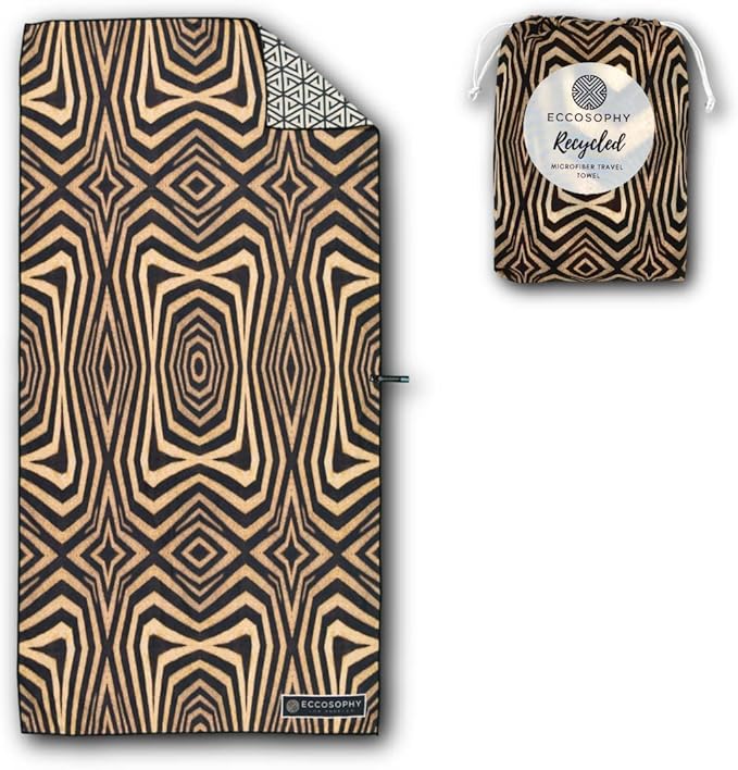 ECCOSOPHY Microfiber Beach Towel - Sand Free Towels are Quick Dry, Light Weight, Super Absorbent - Perfect Pool, Travel, Cruise, Camping Essentials - Oversized Extra Large for Adults 71x35 in-FlexoryFit