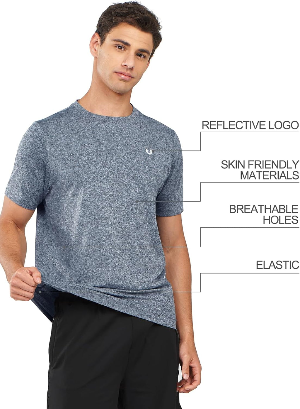 NORTHYARD Breathable 2.0™ Men's Athletic Workout T-Shirt