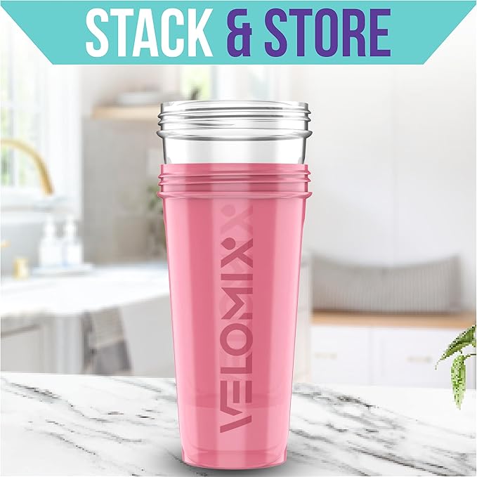 '-2 Pack- 28 oz Protein Shaker Bottles for Protein Mixes - 2x Wire Whisk | Leak Proof Shaker Cups for Protein Shakes | Protein Shaker Bottle Pack (Pink/Transparent)-FlexoryFit