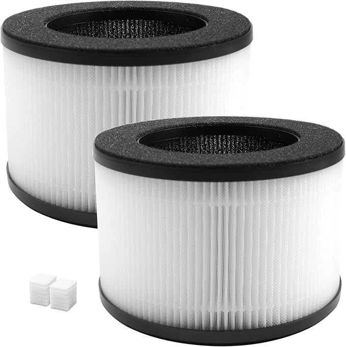 M01 H13 True HEPA Air Purifier Filter Replacement, Compatible with MOOKA M01 Air Purifier, 3-in-1 High-Efficiency Activated Carbon, 2 Pack + 12 Aroma Pads