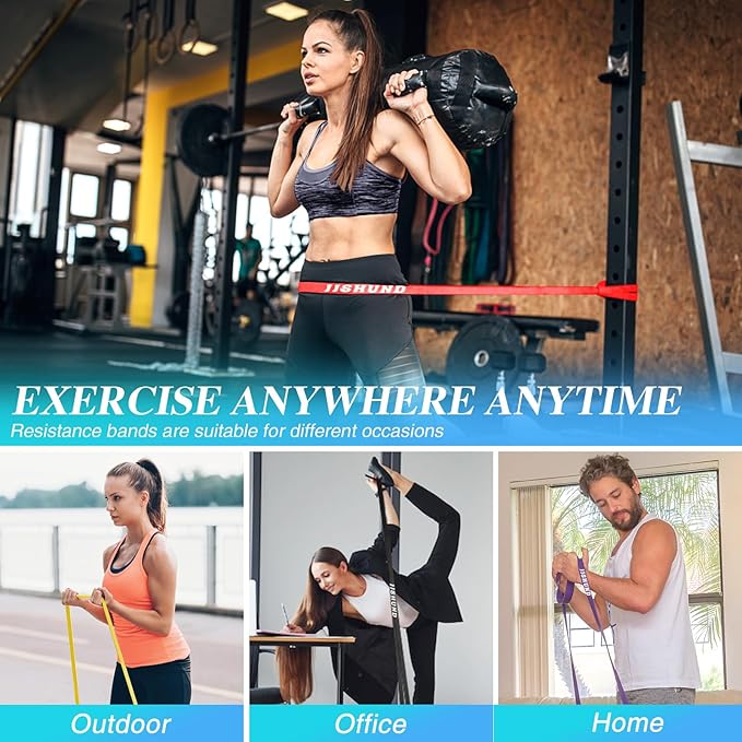 Resistance Bands Set, Pull Up Assistance Bands Pull Up Bands Exercise Bands for Men Women, Workout Bands for Working Out, Muscle Strength Training, Body Stretching-FlexoryFit