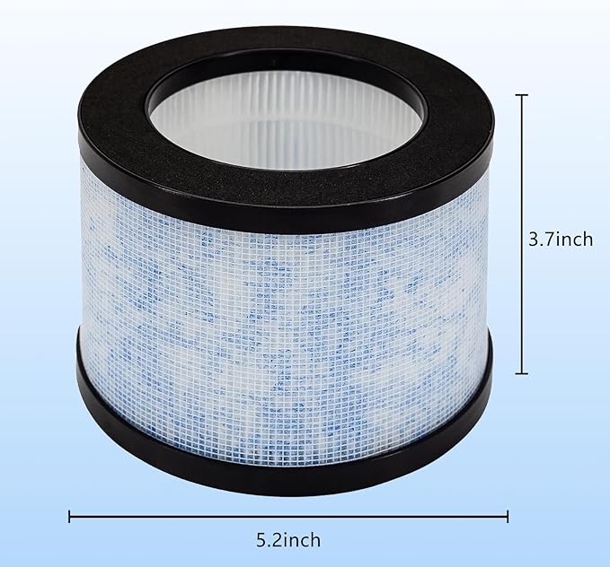 2 Pack MK01 DH-JH01 True HEPA Replacement Filters Compatible with AROEVE MK01 MK06 MG01JH,Kloudi Air Cleaner Purifier DH-JH01,TZ-K1,Elechomes EPI081/EP1081,Intelabe EP1080 Air Purifier