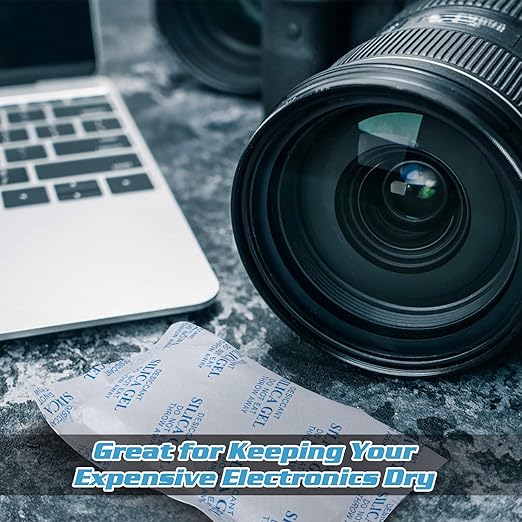 SurpOxyLoc 5 Gram(100Packs) Food Grade Silica Gel Packs Dessicant Packets for Moisture Control,Cobalt Chloride Free Moisture Absorbers for Food Storage