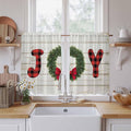 Christmas Wreaths Kitchen Curtains 54 Inch Long 2 Panel Set, Rod Pocket Window by Unknown