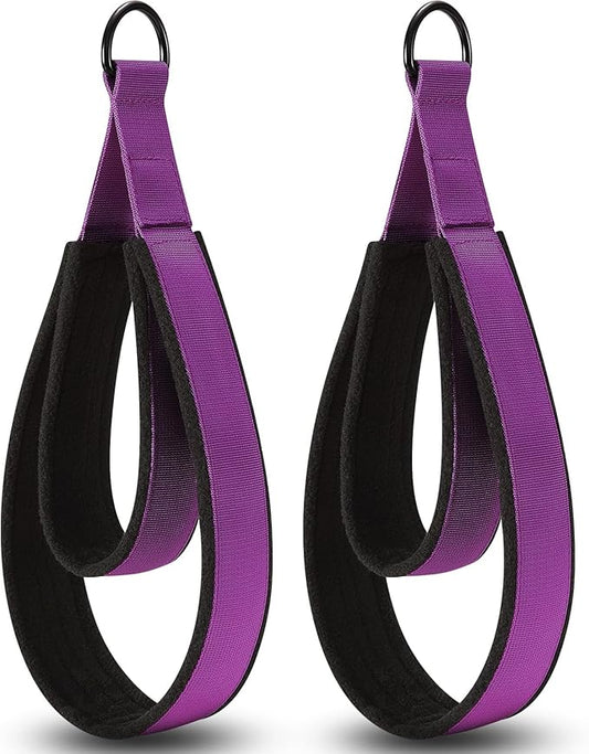 TOBWOLF Pilates Straps - Double Loop D-Ring Straps for Reformer, Padded, Home Gym Workout-FlexoryFit