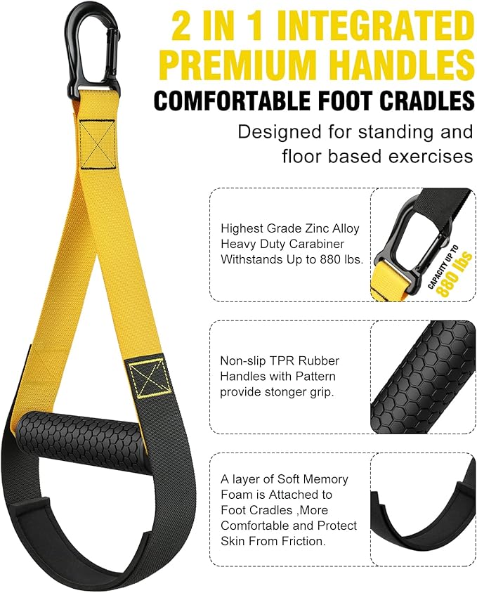 Home Resistance Training Kit, Resistance Trainer Fitness Straps for Full Body Workout, Bodyweight Resistance Bands with Handles, Door Anchor, Heavy Duty Exercise Bands for Home Gym Workout Equipment-FlexoryFit