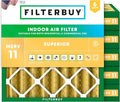 Filterbuy 25x25x4 Air Filter MERV 11 Superior Pet & Allergy Defense, by Filterbuy