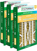 Filterbuy 16x25x5 Air Filter MERV 11 (MPR 1200) Allergen Defense Replacement (3-Pack), Pleated HVAC AC Furnace Filters for Honeywell Return Grille (Actual Size: 14.38 x 23.38 x 3.69)