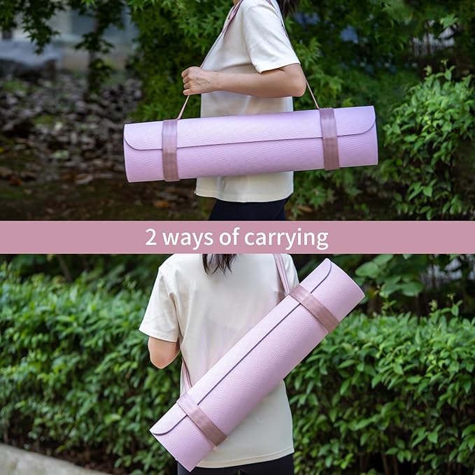Trilancer Adjustable Yoga Mat Strap With Hook and Loop Closure, Yoga Mat Holder Carrier,and Organizing-Mat Not Included-FlexoryFit