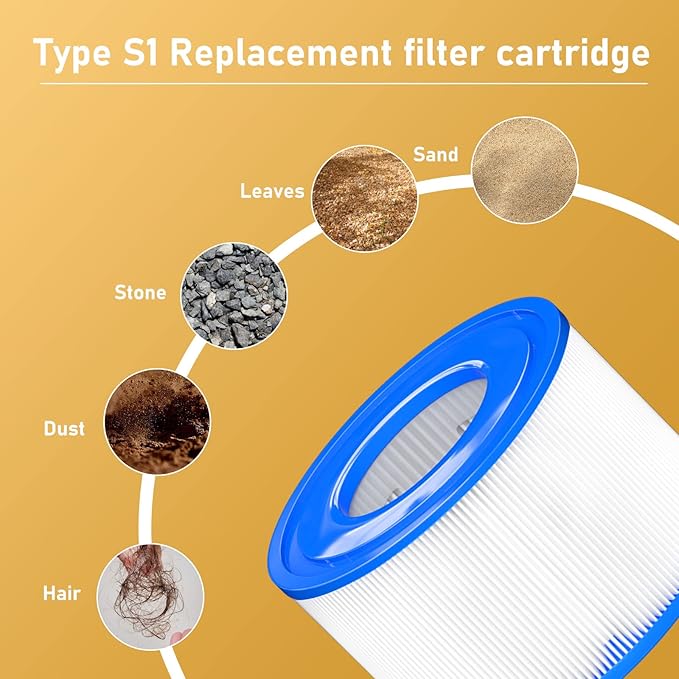 Type S1 Spa Filter 29011E for All Intex PureSpa 28429E, 28403E, 28407E, 28443E, 28453E, 28421E, 28423E, 28413E, and 28453E, 11692, SB-h10, JPC01 Easy Set Swimming Pool Pump, 12 Pack