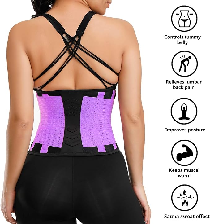 VENUZOR Waist Trainer Belt for Women - Waist Cincher Trimmer - Slimming Body Shaper Belt - Sport Girdle Belt (UP Graded)-FlexoryFit