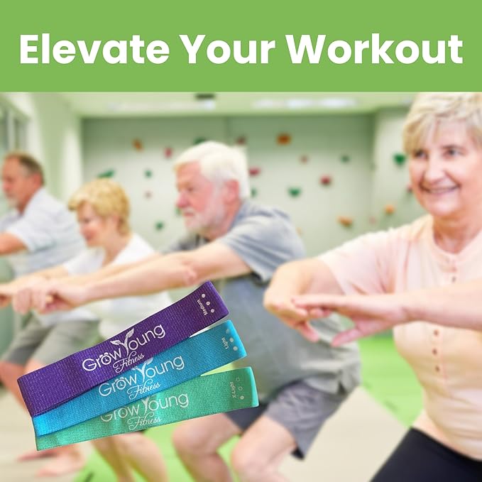 Grow Young Fitess Premium Exercise Bands - 3 Resistance Bands + 1 Storage Bag-FlexoryFit