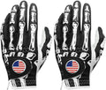FINGER TEN Golf Gloves Men Right Handed Golfer Left Hand with Ball Marker 2 Pack Leather Breathable Comfortable Weathersof Grip Size Small Medium ML Large XL
