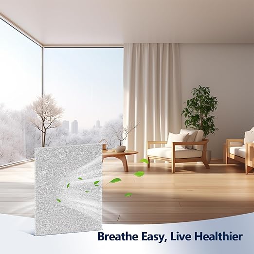 Air Vent Filter 20x100 Inch,Cut to Size Air Filter Material (60+ Filters), Electrostatic Triple Vent Filters for Floor, Ceiling, HVAC & RV Vents, Includes 48 Adhesive Hook Tape