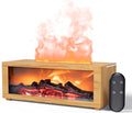 Fireplace Flame Air Diffuser Humidifier,7 Colors Aromatherapy Essential Oil Diffuser,Ultrasonic Aroma Humidifier with Timer for Home,Bedroom,Office,Yoga