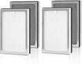 MA25 Replacement Filter Compatible with MA Series Air Purifier 25 S1/W1/B1,3-In-1 Filtration System of MA25,H13 True HEPA Filter with Activated Carbon Filter,4 Pack