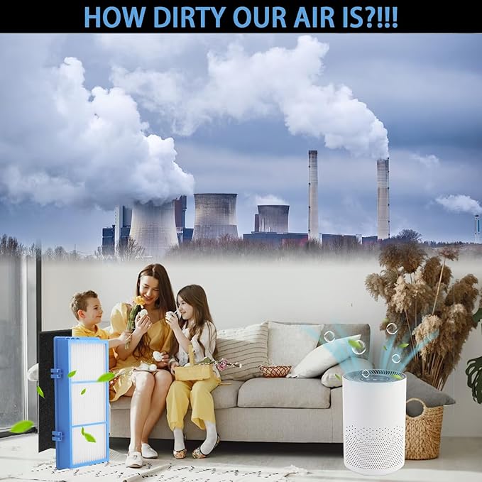 Improvedhand HAPF30AT Filter Replacement for Holmes AER1 Type Total Air Purifier, Fit for Holmes HAP242B-U HAPF30AT, 3 HEPA Filters and 3 Carbon Pre-Filters