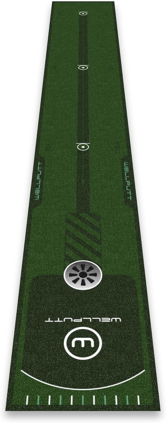 WELLPUTT - Golf Putting Training Mat - 8ft Essential