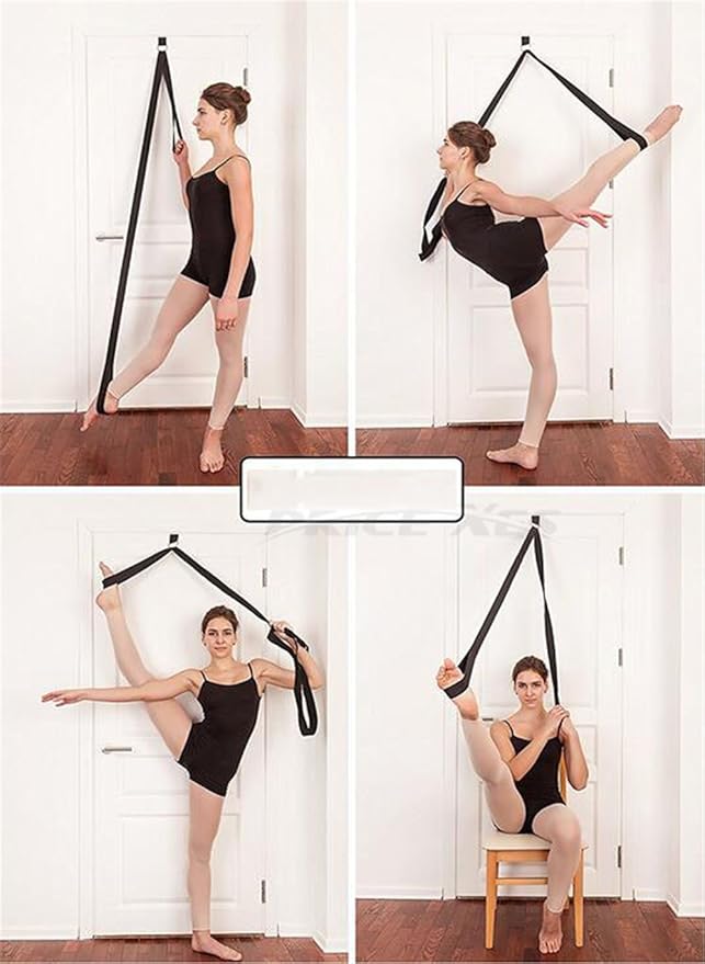 Door Flexibility & Stretching Leg Strap - Great for Ballet Cheer Dance Gymnastics or ANY Sport Leg Stretcher Door Flexibility Trainer Premium stretching equipment-FlexoryFit