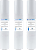 5 micron 20"X4.5" whole house water filter replacement cartridge Compatible with All Whole House Water Filter Systems. 3 pack