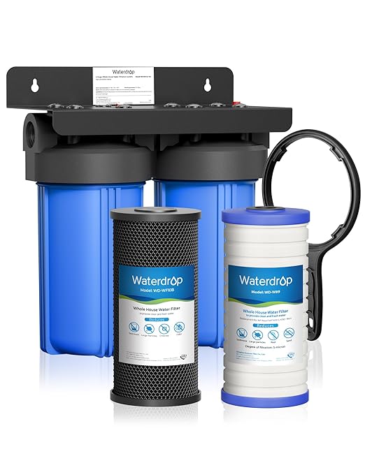 Waterdrop WHF21-BG 2-Stage Whole House Water Filter System, Highly Reduces by Waterdrop