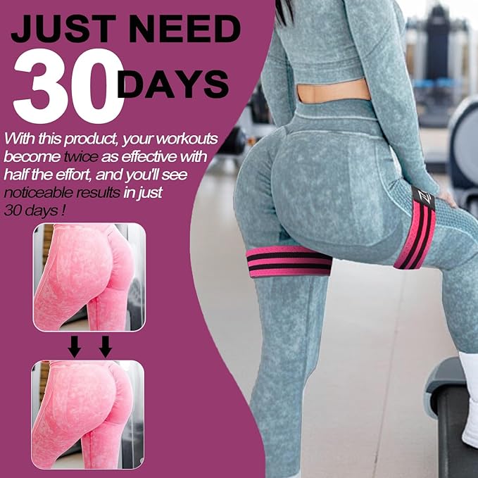BFR Occlusion Bands for Women Legs Glutes Hip Building, Comfortable Elastic Booty Bands for Blood Flow Training Workouts Fast to Lift Your Butt,Squat,Thigh,Fitness-FlexoryFit
