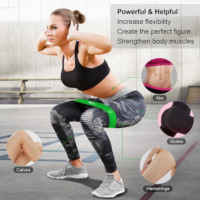 Resistance Bands Set, Himaly Exercise Bands Strength Training Fitness Bands Workout Elastic Bands with Legs Ankle Straps, Door Anchor, Handles & Carry Bag for Home Outdoor Workouts-FlexoryFit