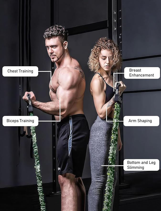 Natural Latex 3-Hole Resistance Stretcher,Chest Expander Stretch Bands for Men,2025 New 3-Way Natural Latex Resistance Band-FlexoryFit