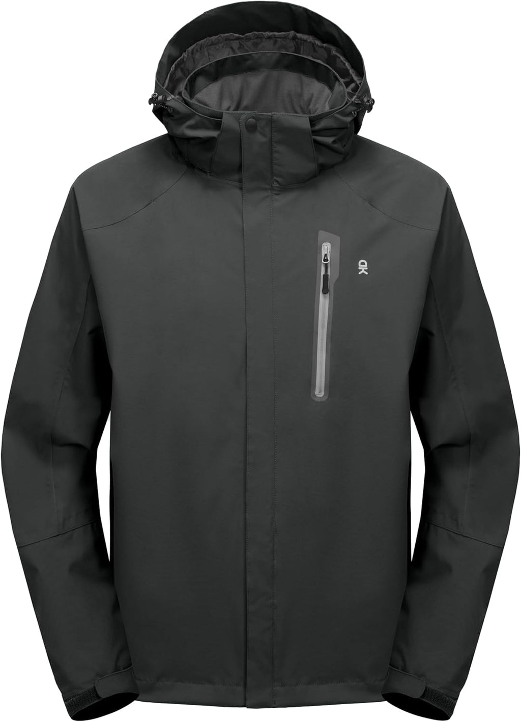 Little Donkey Andy Men's Waterproof Rain Jacket Outdoor Lightweight Hooded Raincoat for Hiking Golf Travel Fishing