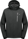 Little Donkey Andy Men's Waterproof Rain Jacket Outdoor Lightweight Hooded Raincoat for Hiking Golf Travel Fishing