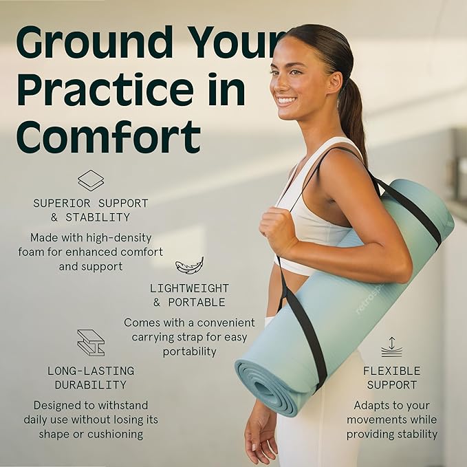 Retrospec Solana 1 inch Yoga Mat-FlexoryFit
