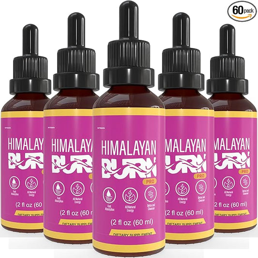 Himalayan Burn Pro Dietary Supplement, 2 fl oz, Natural Energy Blend, 60 Servings (5)-FlexoryFit