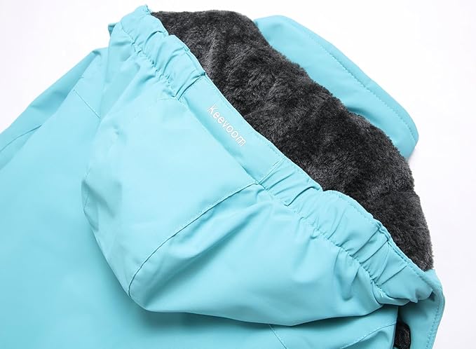 Keevoom Girl's Ski Jacket Winter Warm Thick Snow Coat Windproof Kids Outdoor Hooded Jackets-FlexoryFit