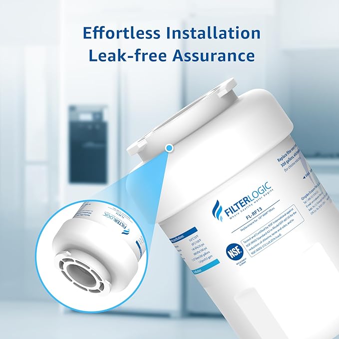 Filterlogic FL-RF13 Replacement for GE® MWF®, SmartWater® MWFP, MWFINT, MWFA, GWF, HDX FMG-1, GSE25GSHECSS, WFC1201, RWF1060, Kenmore® 9991 Refrigerator Water filter