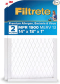 Filtrete 14x18x1 AC Furnace Air Filter, MERV 13, MPR 1900, Premium Allergen by Filtrete