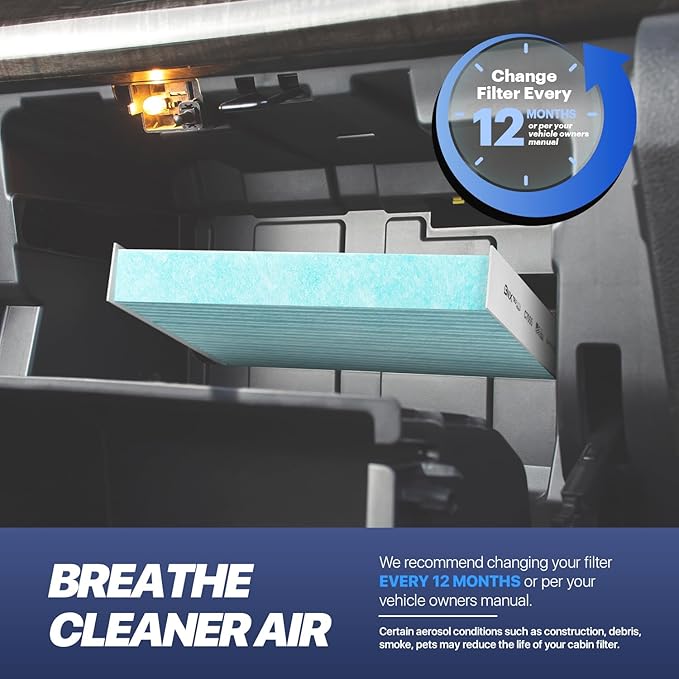 BNX TruFilter Premium HEPA Cabin Air Filter (Model C7055) Compatible With Lexus: RX, GS, GX, IS, LS, ES, Toyota: Tundra, Prius, Camry, 4Runner, Sienna, Highlander,Sequoia,Subaru:Outback, Legacy 2-Pack