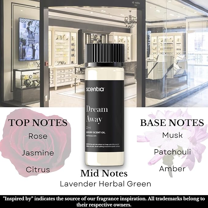 Perfume-Inspired Essential Oil Set – 3×20ml Diffuser Oils with Floral & Woody Notes | Designer Fragrance Blends for Home, Spa & Aromatherapy