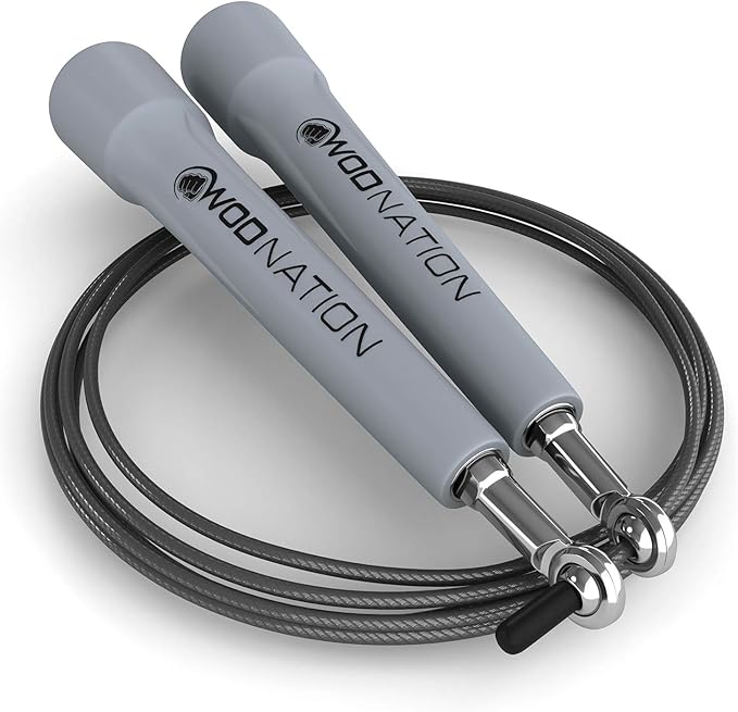 WOD Nation Adjustable Speed Jump Rope For Men, Women & Children - Blazing Fast Fitness Skipping Rope Perfect for Boxing, MMA, Endurance-FlexoryFit