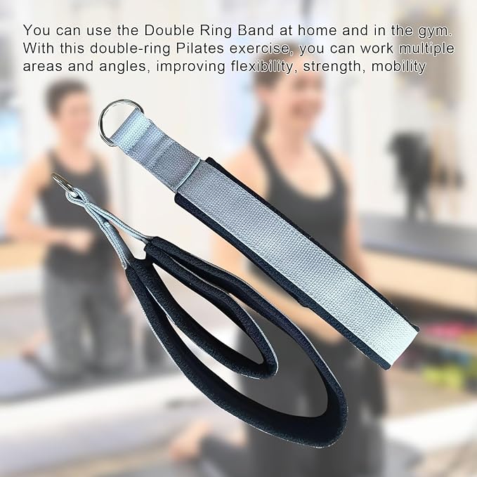 Pilates Double Loop Straps for Reformer, D Ring Straps Handle, Yoga Exercise Straps, 2 PCS-FlexoryFit