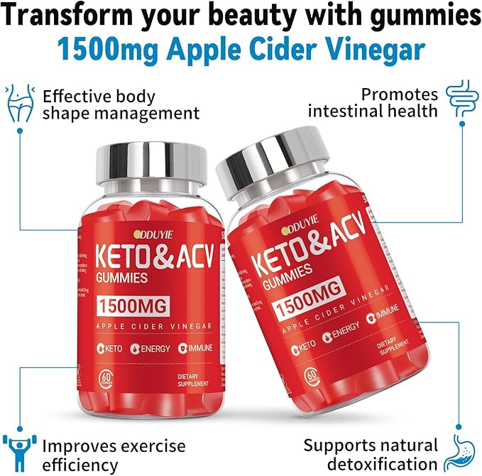 Keto ACV Gummies - 1500mg Apple Cider Vinegar Gummies with Pomegranate Beetroot & Vitamin B12 B6 - Lemon Honey Flavor - for Men & Woman - GMO Free & Vegan - 120 Count-FlexoryFit