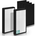 Idylis Air Purifier Replacement Filter C for Filtrete and Idylis IAP-10-200 IAP10200 [C+C] IAP-10-280 IAP10280 [C+D] Air Purifier with Idylis Air Filters IAF-H-100C, 2 HEPA & 2 Extra Carbon Pre-filter