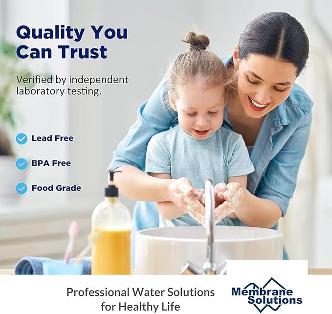 Membrane Solutions 10 Micron Sediment Water Filter Replacement Polypropylene Cartridge 10"x 2.5" for Whole House RO System, Compatible with Aqua-Pure AP110, GE FXUSC, WHKF-GD05, Culligan P5-6 Pack