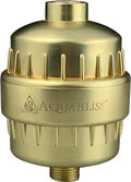 AquaBliss High Output Revitalizing Shower Filter - Reduces Dry Itchy Skin, Dandruff, Eczema, and Dramatically Improves The Condition of Your Skin, Hair and Nails - Matte Gold (SF100-GD)