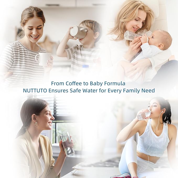 Water Filter Replacement by NUTTUTO Compatible with Brita Water Dispensers and Pitchers, Fits Classic 35557, OB03, Mavea 107007, 35557, Pack of 6